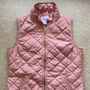 Quilted full zip vest